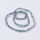 Chapelets de perles en verre électroplaqué EGLA-J146-4mm-FR03-2