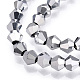 Chapelets de perles en verre électroplaqué EGLA-R094-4mm-15-3