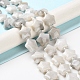 Natürliche weiße verrückte Achat Perlenstränge G-NH0005-019-2