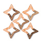 Transparent Resin & Walnut Wood Pendants RESI-S389-028A-B04-1