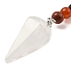 Natural & Synthetic Gemstone Cone Pendant Keychain G-Z033-08P-3