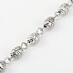 Tibétain main perles alliage baril de style colliers bracelets chaînes pour création de AJEW-JB00081-04-1