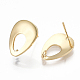 Brass Stud Earring Findings KK-S348-354-2