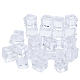 Chgcraft 32 pièces 2 tailles transparent acrylique glaçons breloques glaçons artificiels breloques cube carré pendentifs de glace pour la fabrication de bijoux accessoires de photographie TACR-CA0001-17-7
