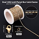 Beebeecraft 33 Feet 18K Gold Plated Cable Chains Mirror Link Chain with 20 Lobster Claw Clasps and 50 Jump Rings for Necklace Earring Bracelet Making DIY-BBC0001-15-2