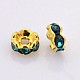 Brass Rhinestone Spacer Beads RB-A014-L5mm-06G-NF-2