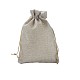黄麻布製梱包袋ポーチ  巾着袋  バリーウッド  18x13cm ABAG-TA0001-08-5