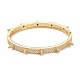 Brass Micro Pave Clear Cubic Zirconia Bangles BJEW-A116-02-2