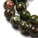Brins de perles de larvikite naturelles G-E443-A35-3
