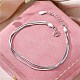 925 Sterling Silver Snake Chain Multi-strand Bracelet for for Teen Girl Women BJEW-BB43445-A-2