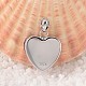 Heart Sterling Silver Natural Gemstone Pendants G-F220-03A-2
