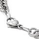 304 Stainless Steel Cuban Link Chain Bracelet for Men Women BJEW-C048-03P-3