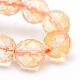 Faceted Round Natural Citrine Bead Strands G-R346-12mm-06-4