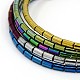 Unisex Five Loops Non-magnetic Synthetic Hematite Beaded Wrap Bracelets BJEW-O016-02-2