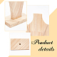 Bust Wooden Necklace Display Stands NDIS-WH0009-17-3