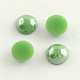Pearlized Plated Opaque Glass Cabochons PORC-S801-10mm-08-1