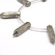 Bullet Natural Pyrite Pointed Beads Strands G-I125-62A-3
