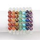 Set di braccialetti elastici con perline rotonde a occhio di gatto e pietre preziose miste naturali e sintetiche da 7 pezzo BJEW-JB08925-1