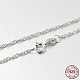 Trendy Rhodium Plated 925 Sterling Silver Chain Necklaces STER-M050-B-18-1