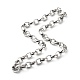 304 collier chaîne rolo en acier inoxydable pour homme femme NJEW-JN03651-1