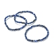 Натуральный содалита бисерные браслеты простирания BJEW-A117-A-36-1