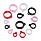 GORGECRAFT 1 Box 60PCS Anti-Lost Silicone Rubber Rings 4 Colors 8mm 13mm 20mm Diameter Non-Lost O Rings Adjustable Holder Necklace Replacement Lanyard Pendant for Pens Device Keychains Office Supplies SIL-GF0001-24-1
