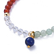 Natural Gemstone Salvation Bracelet BJEW-JB05209-2