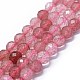 Chapelets de perles aux fraises en quartz naturel G-G927-27-1