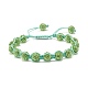 Sparkling Ball Rhinestone Braided Bead Bracelet for Women BJEW-JB07703-02-1