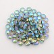 Faceted Drop Electroplate Rainbow Plated Glass Beads Strands EGLA-P014-M-2
