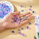 Biyun 160 pièces 8 perles de verre peintes en spray transparent de style GLAA-BY0001-01-6