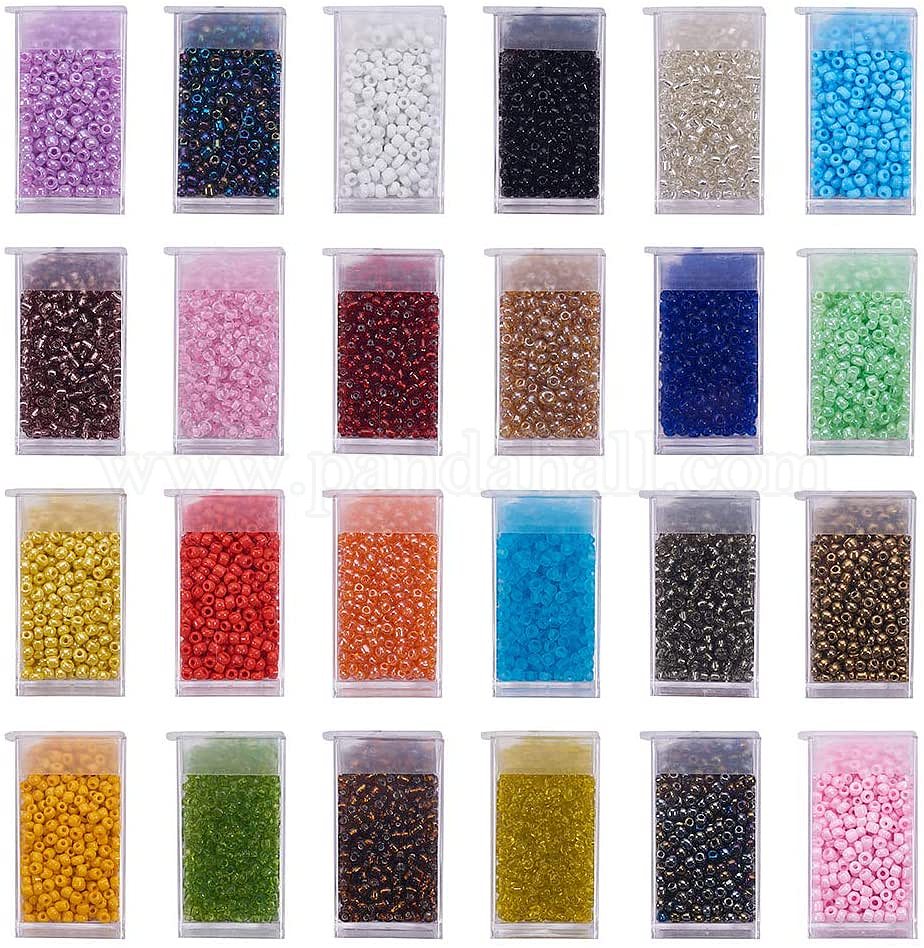 Shop PandaHall Elite about 24 Color 3mm Seed Beads for Jewelry Making ...