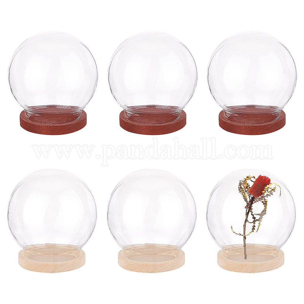 Wholesale NBEADS 6 Pcs Mini Glass Dome
