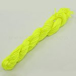 Нейлоновая нить, нейлоновая нить для плетения браслета, желтые, 1 мм, около 26.24 ярда (24 м) / пачка, 10 расслоения / мешок, около 262.46 ярда (240 м) / мешок