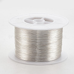 Alambre de joyería de cobre redondo, Plateado de larga duración, color plateado, 18 diámetro, 1mm, aproximadamente 229.65 pie (70 m) / 500g