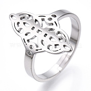 304 Stainless Steel Sailor's Knot Adjustable Ring RJEW-T027-01P