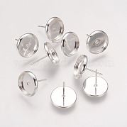 Латунь сеттинги серьга KK-H021-1S-NF