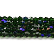 Прозрачные стеклянные бусины гальваническим пряди GLAA-F029-2mm-D25