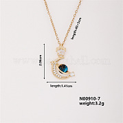 Ожерелья с подвеской Dreamy Planet из латуни с микропаве и кубическим цирконием WX6343-4