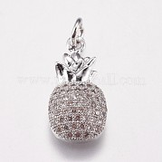 Латунные микро проложить кубического циркония подвески ZIRC-E145-15P