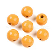 Расписные бусы из натурального дерева WOOD-A018-16mm-17
