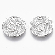 Brass Micro Pave Cubic Zirconia Charms KK-R130-011P-NF