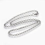 Не тускнеющие цепочки Rolo из нержавеющей стали 304 NJEW-F242-12P-C