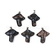 Подвески из натурального глаукофана G-R480-02J