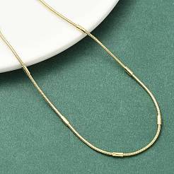 Collane con catena a serpente rotonda in ottone da 2 mm per donna&nbsp;NJEW-K271-08G