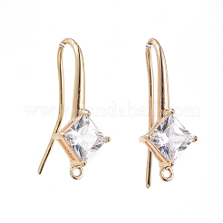 Ottone orecchino gancio&nbsp;X-ZIRC-Q019-002G