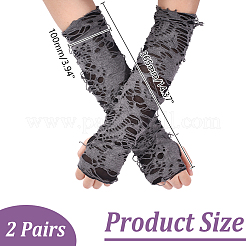 2 Paar fingerlose Polyesterhandschuhe&nbsp;AJEW-HY0002-96