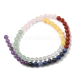 Perles de chakra naturelles en jade jaune&nbsp;G-NH0002-E03-8mm