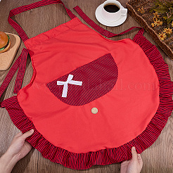 Küchenschürze aus Polyester mit Streifen und Schleife&nbsp;AJEW-BM0001-50