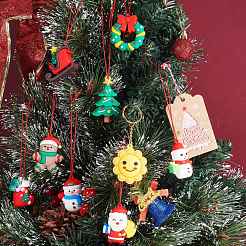 16 pièces 16 grands pendentifs en plastique pvc de style noël&nbsp;sgKY-SZ0001-41